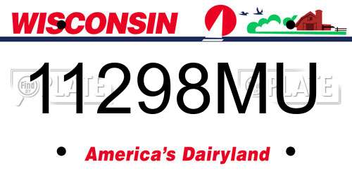 11298MU Wisconsin License Plate