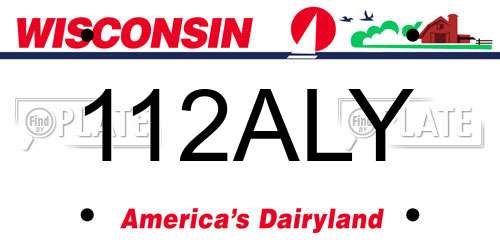 112ALY Wisconsin License Plate