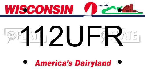 112UFR Wisconsin License Plate