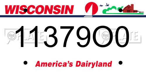 11379O0 Wisconsin License Plate