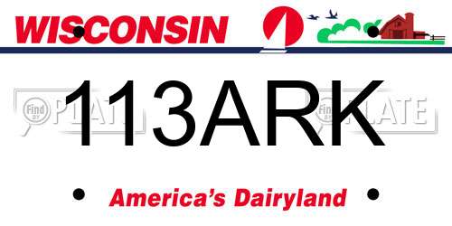 113ARK Wisconsin License Plate