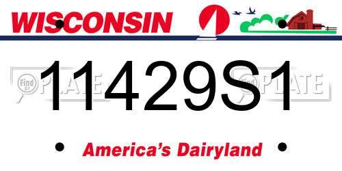 11429S1 Wisconsin License Plate