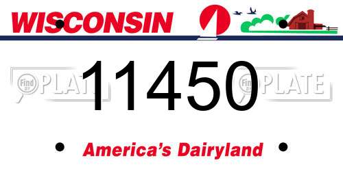11450 Wisconsin License Plate