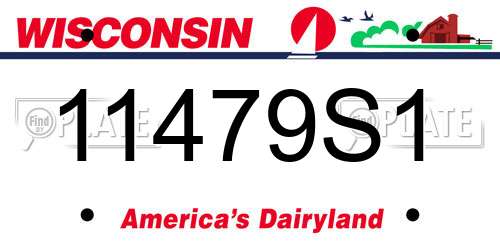 11479S1 Wisconsin License Plate