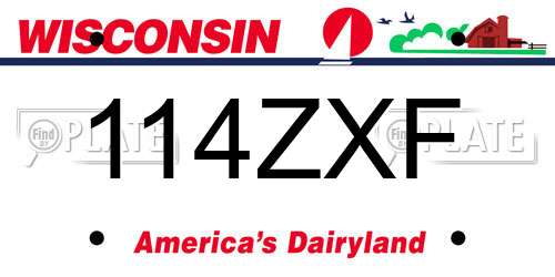 114ZXF Wisconsin License Plate