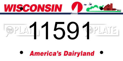 11591 Wisconsin License Plate