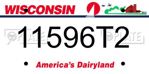 11596T2 Wisconsin License Plate