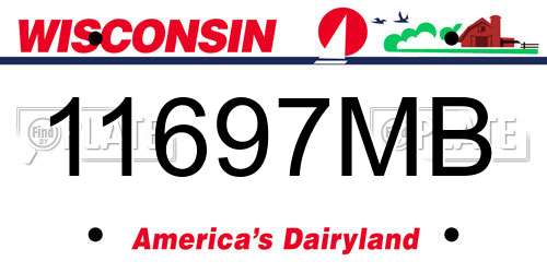 11697MB Wisconsin License Plate