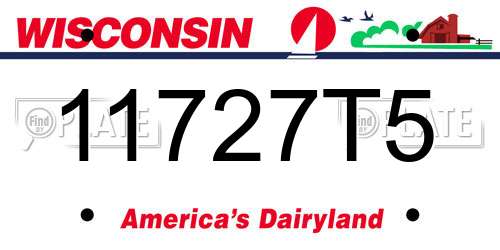 11727T5 Wisconsin License Plate