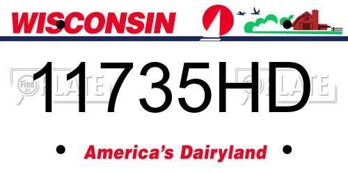 11735HD Wisconsin License Plate