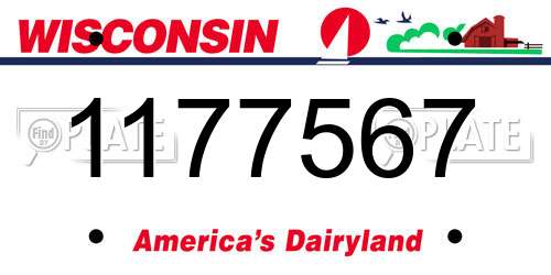 1177567 Wisconsin License Plate