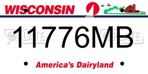 11776MB Wisconsin License Plate