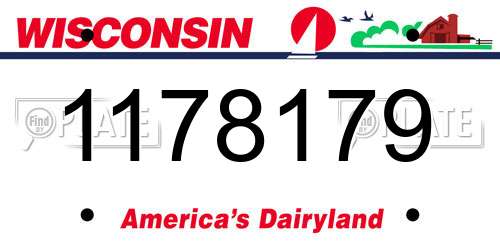 1178179 Wisconsin License Plate
