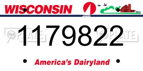 1179822 Wisconsin License Plate