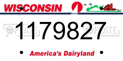 1179827 Wisconsin License Plate