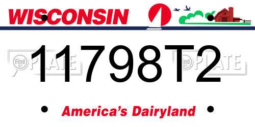11798T2 Wisconsin License Plate