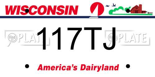 117TJ Wisconsin License Plate