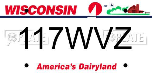 117WVZ Wisconsin License Plate