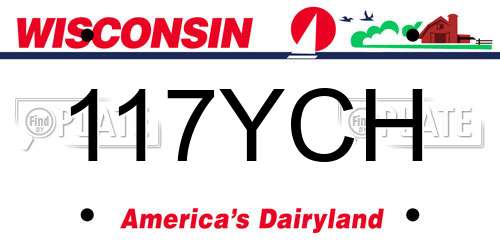 117YCH Wisconsin License Plate