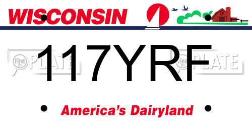 117YRF Wisconsin License Plate