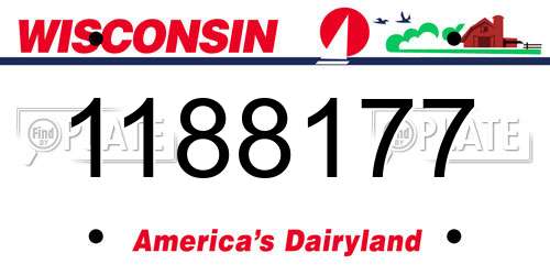 1188177 Wisconsin License Plate