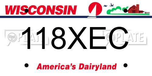 118XEC Wisconsin License Plate
