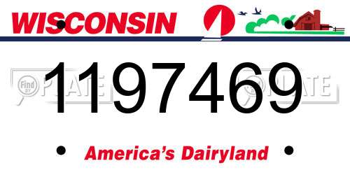 1197469 Wisconsin License Plate