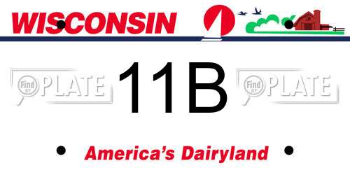 11B Wisconsin License Plate