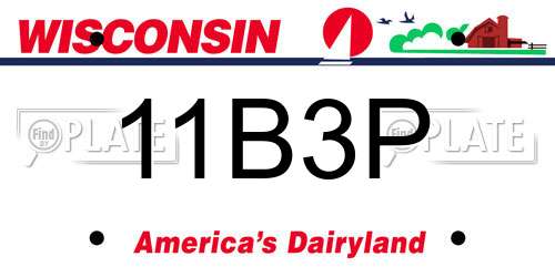 11B3P Wisconsin License Plate