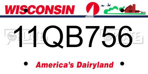 11QB756 Wisconsin License Plate