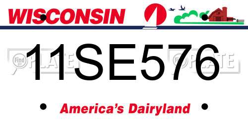 11SE576 Wisconsin License Plate