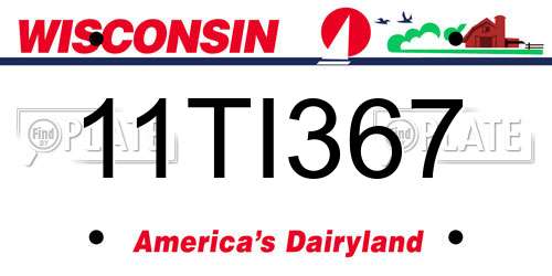 11TI367 Wisconsin License Plate