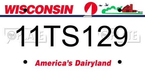 11TS129 Wisconsin License Plate