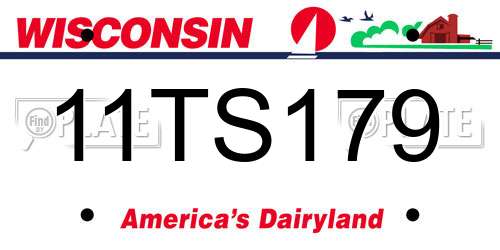 11TS179 Wisconsin License Plate