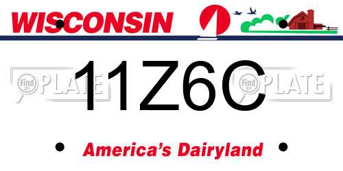 11Z6C Wisconsin License Plate
