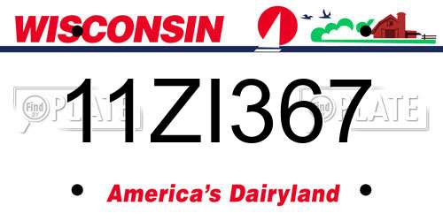 11ZI367 Wisconsin License Plate