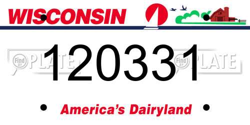 120331 Wisconsin License Plate