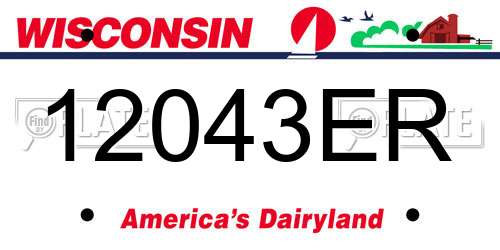 12043ER Wisconsin License Plate
