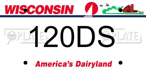 120DS Wisconsin License Plate