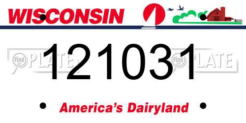 121031 Wisconsin License Plate