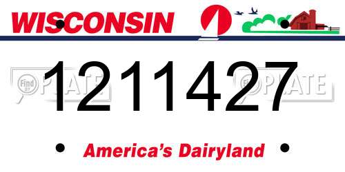 1211427 Wisconsin License Plate