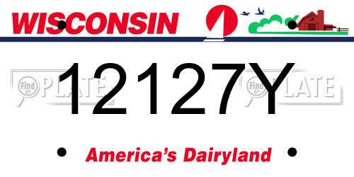 12127Y Wisconsin License Plate