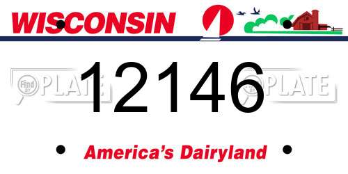 12146 Wisconsin License Plate