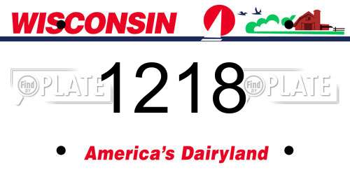 1218 Wisconsin License Plate