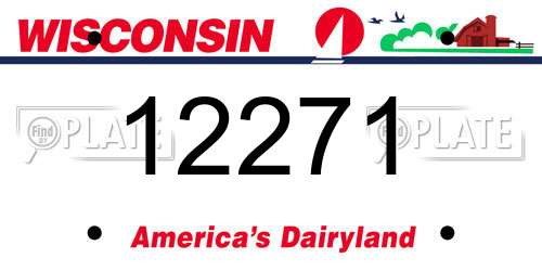 12271 Wisconsin License Plate