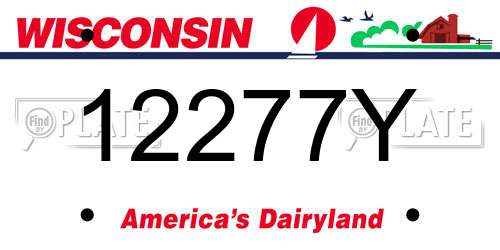 12277Y Wisconsin License Plate