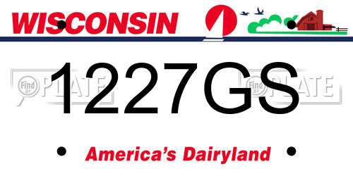 1227GS Wisconsin License Plate