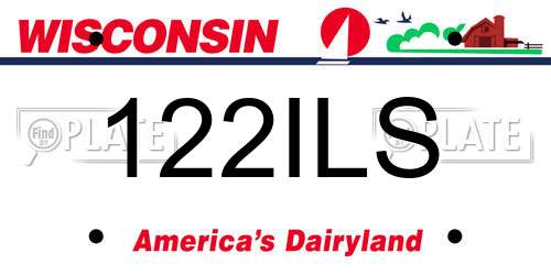 122ILS Wisconsin License Plate