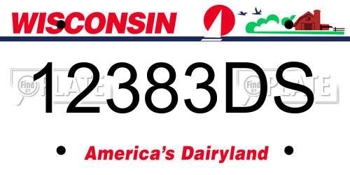 12383DS Wisconsin License Plate