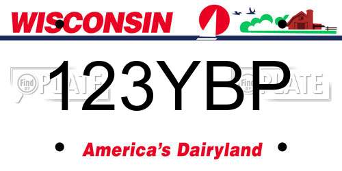 123YBP Wisconsin License Plate